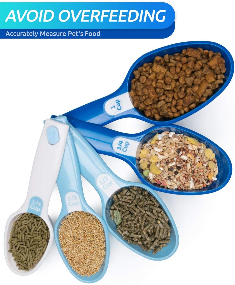 Petfactors Set of Five Pet Food Scoop, Plastic, Measuring Cups, for Do –  nReNow