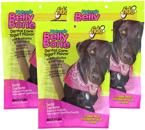 Fido Belly Dog Bone, Digestion Aid w\/Prebiotic & Probiotic Enzymes for Dogs