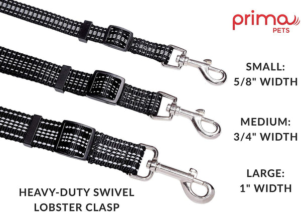 Reflective Dog Leash with Soft and Thick Padded Double Handles, Premium Heavy Duty Nylon Leash with Thick Neoprene Ergonomic Dual Handles for Ultimate Control Safety Training Durable Traffic Handle- 2 Handles - Available in 4 feet or 6 feet