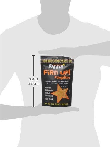 Diggin' Your Dog Firm Up Pumpkin Super Supplement for Digestive Tract Health for Dogs, 4-Ounce