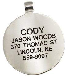 LuckyPet Heart Jewelry Pet ID Tag for Cats and Dogs, Personalized Engraving on The Back Side
