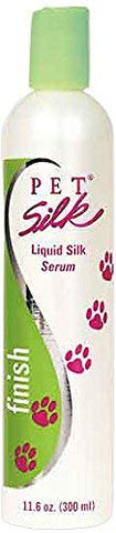 PET SILK Liquid Silk Serum – Dog Finishing Leave in Conditioner for Shiny & Healthy Coat – Pet Detangler with Silk Amino Acids, Vitamin E & Panthenol