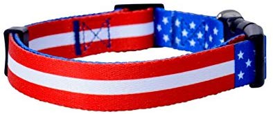 Native Pup American Flag Dog Collar |4th of July| USA Patriotic Flag Pattern| 12 Designs