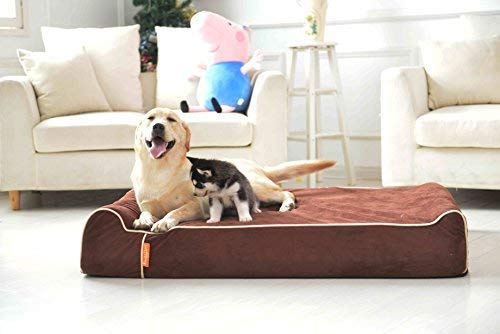 Laifug Orthopedic Memory Foam Extra Large Dog Bed Pillow with Durable Water Proof Liner & Removable Washable Cover & Smart Design