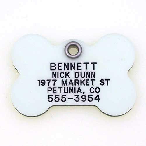 LuckyPet Pet ID Tag - Glow in The Dark Tags- Custom Engraved Dog Tags & cat Tags - Easy to Read & Durable - Available in Heart, Bone, Star and Round. 3