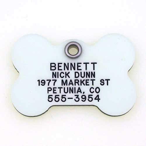 LuckyPet Pet ID Tag - Glow in The Dark Tags- Custom Engraved Dog Tags & cat Tags - Easy to Read & Durable - Available in Heart, Bone, Star and Round. 3