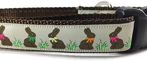 Easter Dog Collar, Caninedesign, Bunny, 1 inch Wide, Adjustable, Nylon, Medium and Large