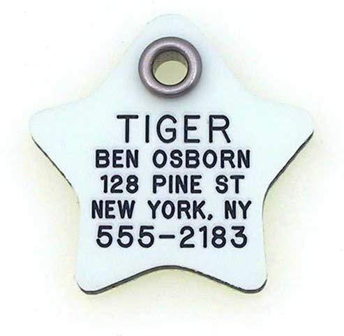 LuckyPet Pet ID Tag - Glow in The Dark Tags- Custom Engraved Dog Tags & cat Tags - Easy to Read & Durable - Available in Heart, Bone, Star and Round. 3