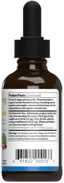 Pet Wellbeing - Thyroid Support Gold for Cats - Natural Support for Feline Thyroid Gland and Normal Calm Temperament - 2oz (59ml)