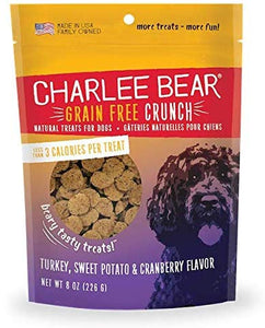 Charlee Bear Grain-Free Bear Crunch Turkey, Sweet Potato & Cranberry Flavor 8 oz