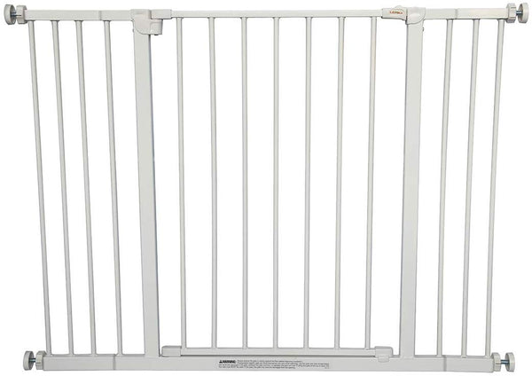 LEMKA Safety Baby Gate,Thru Gate Metal Expandable Pet Gate for Stairs,Doorways with 4" & 6" Extension,Fits Spaces Between 30" to 42" Wide 30" High