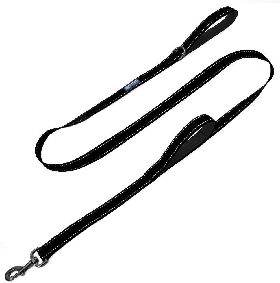 Max and Neo Double Handle Traffic Dog Leash Reflective - We Donate a Leash to a Dog Rescue for Every Leash Sold