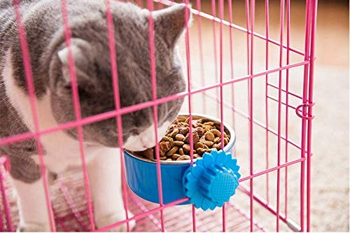 Daycount Pet Feeder Dog Bowl Stainless Steel Food Hanging Bowl Crates Cages Dog Parrot Bird Pet Drink Water Bowl Dish Accessory