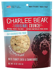 Charlee Bear Dog Treats with Turkey Liver & Cranberries - 16 oz