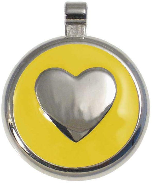 LuckyPet Heart Jewelry Pet ID Tag for Cats and Dogs, Personalized Engraving on The Back Side