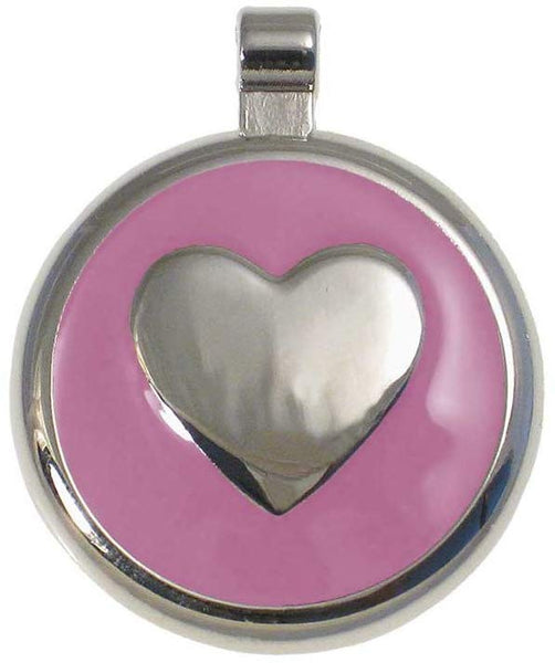 LuckyPet Heart Jewelry Pet ID Tag for Cats and Dogs, Personalized Engraving on The Back Side