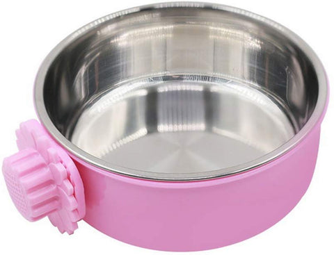 Daycount Pet Feeder Dog Bowl Stainless Steel Food Hanging Bowl Crates Cages Dog Parrot Bird Pet Drink Water Bowl Dish Accessory