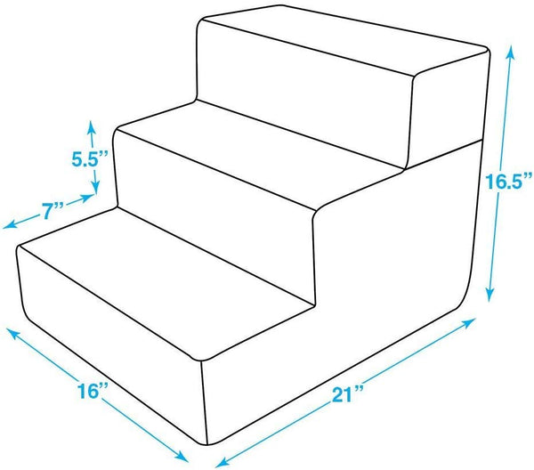 Made in USA Foldable Pet Steps\/Stairs with CertiPUR-US Certified Foam for Dogs and Cats by Best Pet Supplies