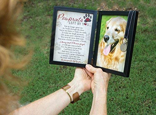 Pawprints Pet Memorial Frame with Pawprints Left by You Poem