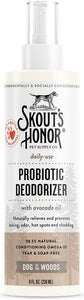 SKOUT'S HONOR: Probiotic Deodorizer - 8 fl. oz. - Hydrates and Deodorizes Fur, Supports Pet’s Natural Defenses, PH-Balanced and Sulfate Free - Avocado Oil