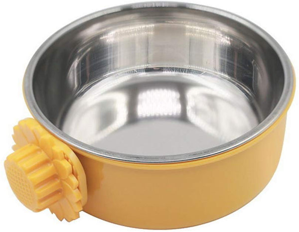 Daycount Pet Feeder Dog Bowl Stainless Steel Food Hanging Bowl Crates Cages Dog Parrot Bird Pet Drink Water Bowl Dish Accessory