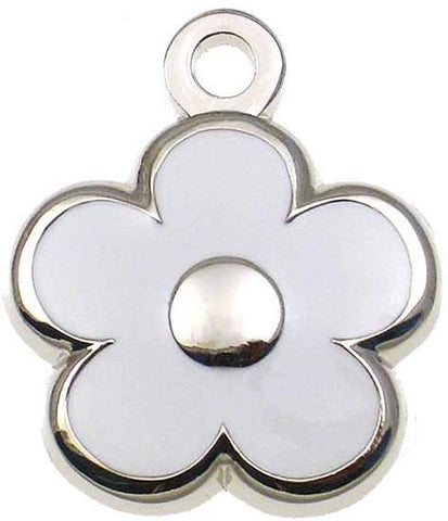 LuckyPet Pet ID Tag - Tiny Flower Jewelry Tag - Dog & Cat Tags for The Tinest Pets - Deeply Engraved on The Back Side