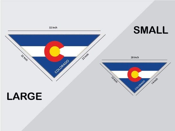 Colorado Flag Dog Bandana in 2 Sizes