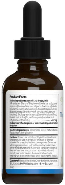 Pet Wellbeing - Thyroid Support Gold for Cats - Natural Support for Feline Thyroid Gland and Normal Calm Temperament - 2oz (59ml)