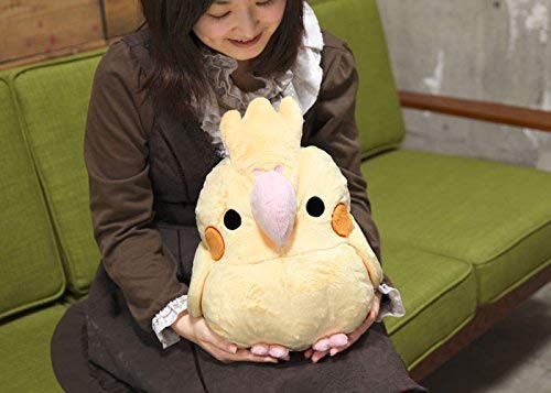 Soft and Downy Large Bird Stuffed Toy (Munyu-Mamu series) (Cockatiel Grey \/ XL size 30cm)