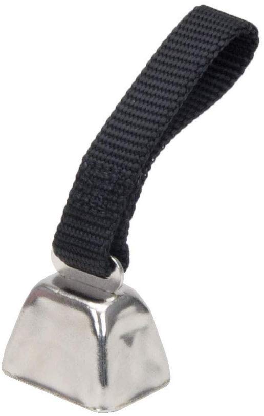 Coastal Pet Nickel-Plated Cow Bell with Black Nylon Strap for Tracking Dogs in the Field