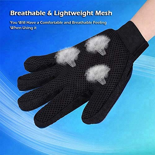 TopRavens Pet Grooming Glove Left Or Right Hand – Five Finger Pet Hair Grooming Glove for Cats, Dogs, and Small Animals – Pet Hair Remover Glove for Long Or Short Fur – Best Pet Owner Gifts