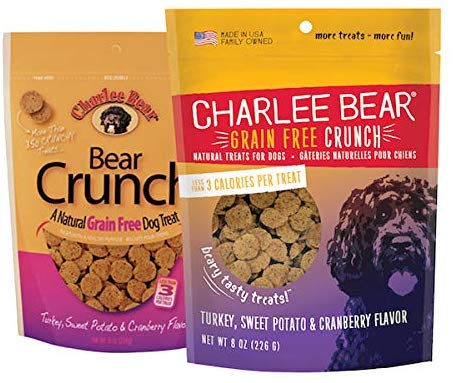 Charlee Bear Grain-Free Bear Crunch Turkey, Sweet Potato & Cranberry Flavor 8 oz