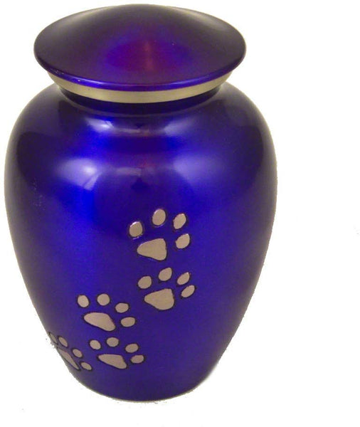 Best Friend Services Ottillie Paws Series Pet Urn for Dogs and Cat Ashes, Hand Carved Brass Pet Cremation Urns