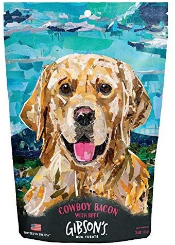 Gibsons Cowboy Bacon with Beef - Human Grade USA Soft Jerky Dog Treats, 3 oz