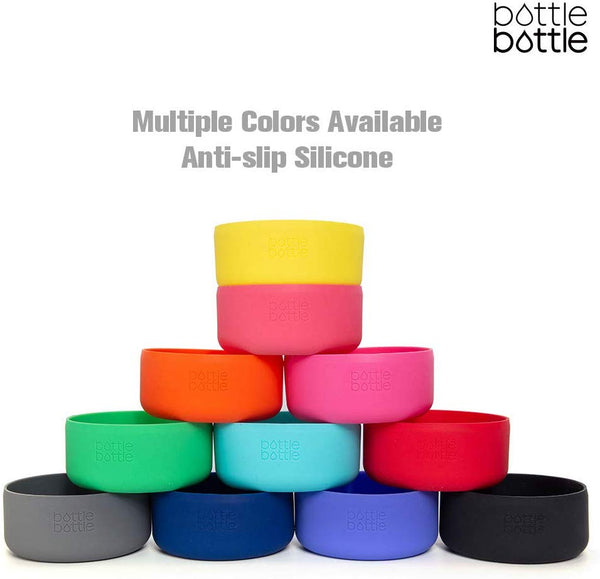 bottlebottle Protective Silicone Sleeve Fit 12-64oz for Hydro Flask,Simple Modern,Takeya,MIRA, Iron Flask and Other Brand Water Bottle, BPA Free Anti-Slip Bottom Sleeve Cover