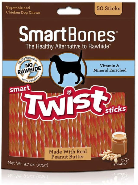 SmartBones Smart Twist Sticks Rawhide-Free Chews For Dogs