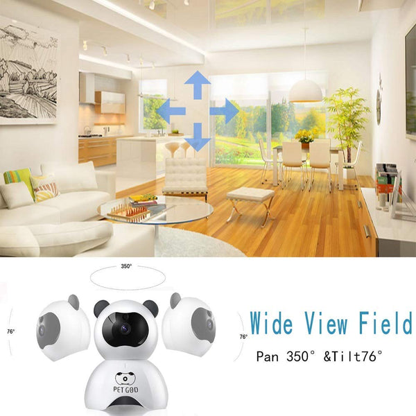 Pet Camera Dog Camera PETGOD 1080P HD Wireless Home Security Camera with 2 Way Audio Night Vision Motion Detection Remote Monitor Baby Monitor IP Camera Support iOS/Android