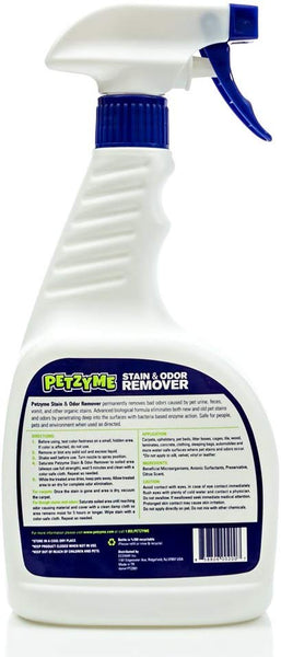 Petzyme Pet Stain Remover & Odor Eliminator, Enzyme Cleaner for Dogs, Cats Urine, Feces and More