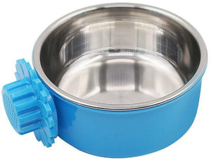 Daycount Pet Feeder Dog Bowl Stainless Steel Food Hanging Bowl Crates Cages Dog Parrot Bird Pet Drink Water Bowl Dish Accessory