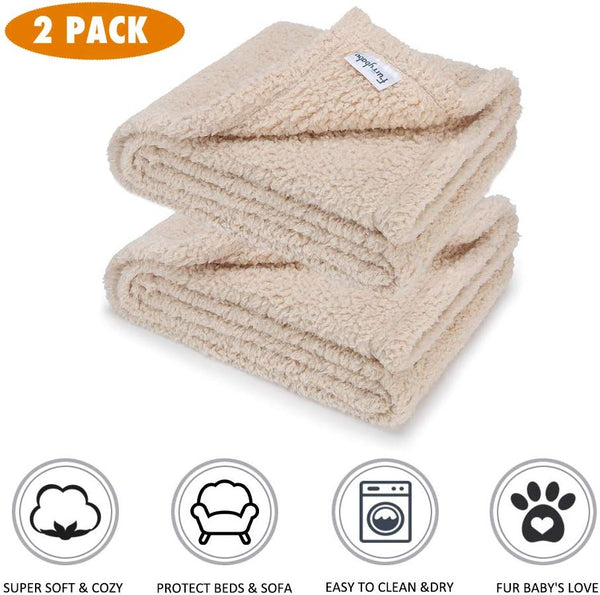 Premium Fluffy Fleece Dog Blanket, Soft and Warm Pet Throw for Dogs & Cats