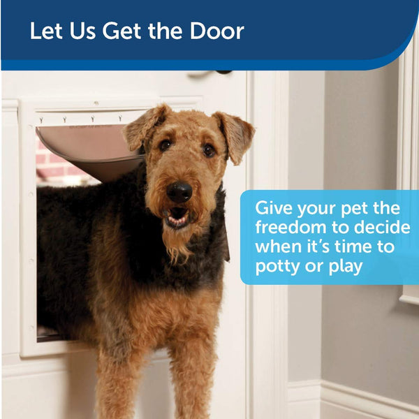 PetSafe Plastic Pet Door with Soft Tinted Flap - Small, Medium, Large and X-Large Door for Dogs and Cats