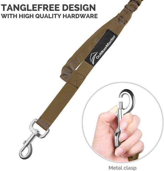 OutdoorMaster Bungee Dog Leash, Improved Dog Safety & Comfort