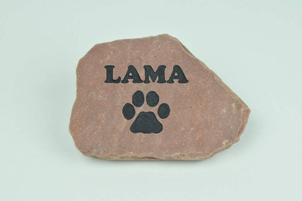 GraphicRocks Personalized Red Stone Pet Memorial Headstone Grave Marker Dog Cat