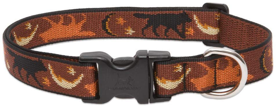 Lupine 1 Inch Shadow Hunter Adjustable Dog Collar for Medium and Large Dogs