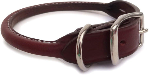 Auburn Leathercrafters Rolled Leather Dog Collar