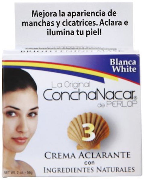 Crema De Concha Nacar La Original De Perlop - Crema Rejuvenecedora Aclarante Para Manchas - Elimina Manchas Del Acne Y Cicatrices - Uso Noche Y Dia - 2 Onzas