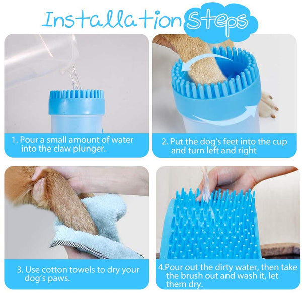 FULNEW Portable Dog Paw Cleaner Upgrade Dog Paw Washer Cup Paw Cleaner for Cats and Small\/Medium\/Large Dogs