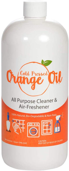 Premium Cold Pressed Orange Oil- 32 oz (D-Limonene), All Natural Cold Pressed Orange Oil 