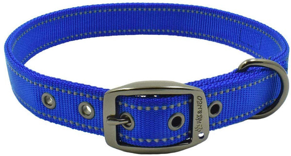 Max and Neo MAX Reflective Metal Buckle Dog Collar - We Donate a Collar to a Dog Rescue for Every Collar Sold