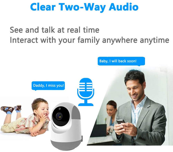 HD 1080P 360°Panoramic Indoor Wireless IP Security Camera WiFi Surveillance Pet Camera with Cloud Storage Two Way Audio Remote Viewing Pan/Tilt/Zoom Night Vision Motion Detect for Home/Shop/Office